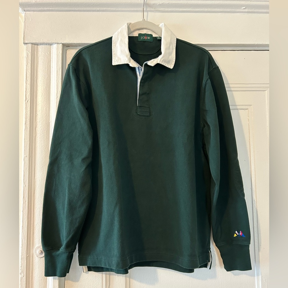 J. Crew Dark Green Rugby Shirt